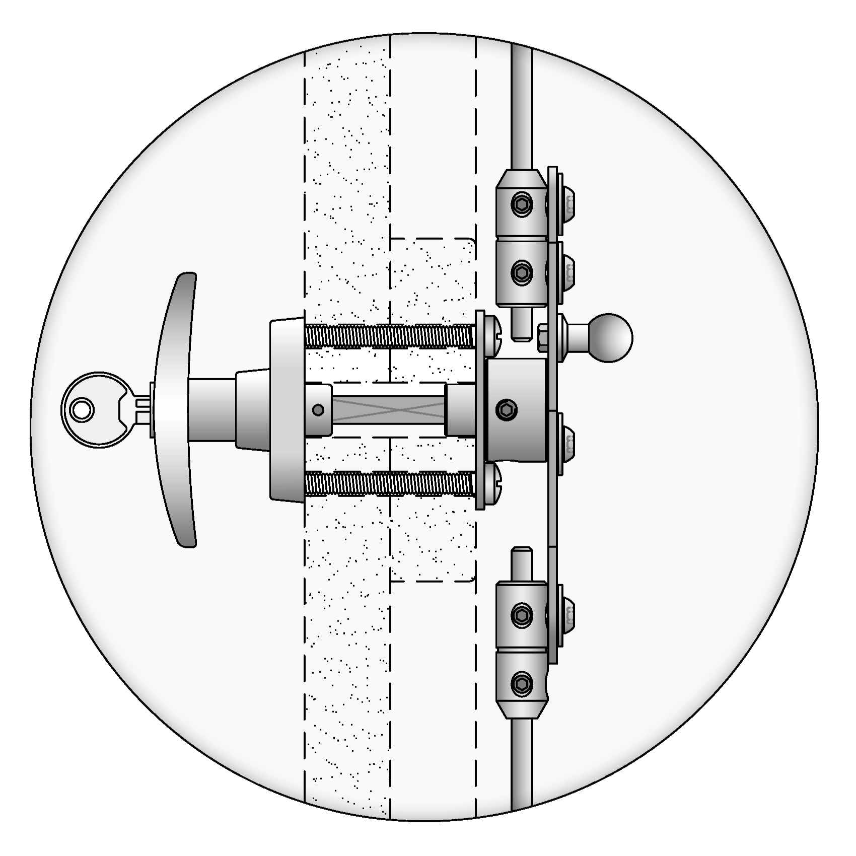 Disegno Cariglione per sblocco maniglia